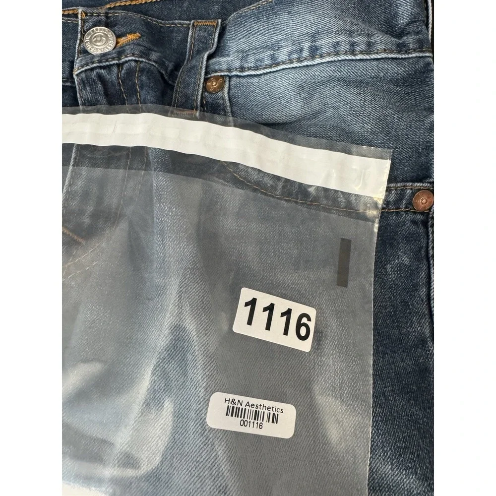 True Religion World Tour Section Slim Seat Jeans Light-Mid Wash Men's 32 USA Y2K